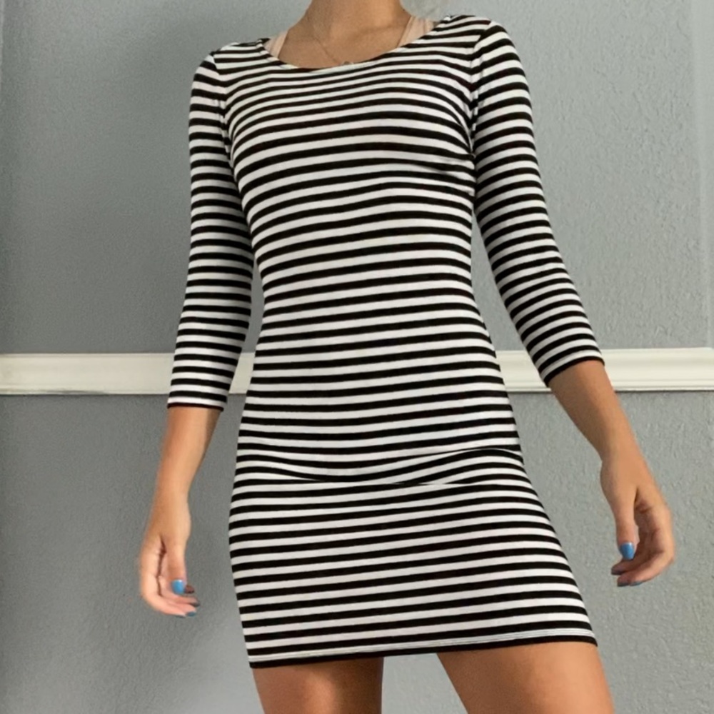 STRIPED BODYCON DRESS - Picture 4 of 5